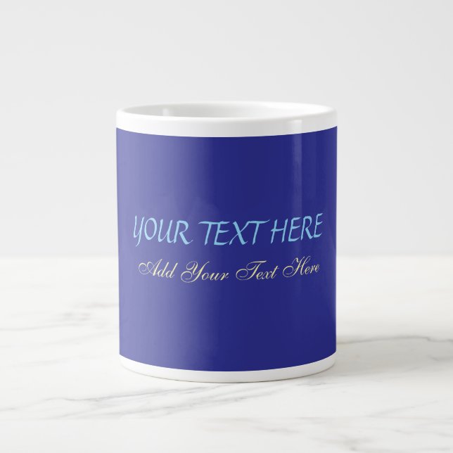 Add Your Own Text Slogan Minimalist Modern Plain Large Coffee Mug (Front)
