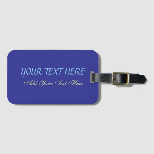 Add Your Own Text Slogan Minimalist Modern Plain Luggage Tag