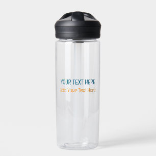 Add Your Own Text Slogan Minimalist Modern Plain Water Bottle