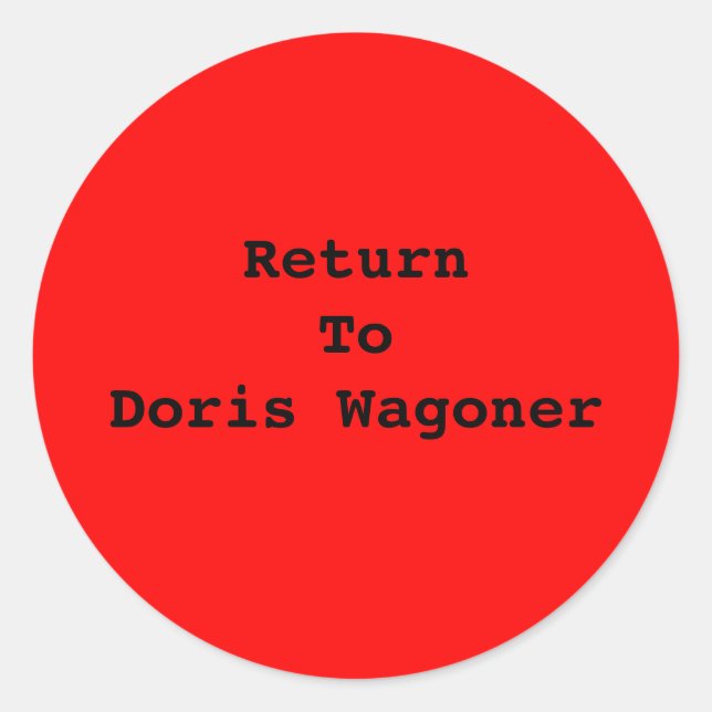 ADD YOUR OWN TEXT-STICKER CLASSIC ROUND STICKER (Front)