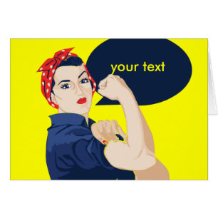 Add your own text to rosie riveter