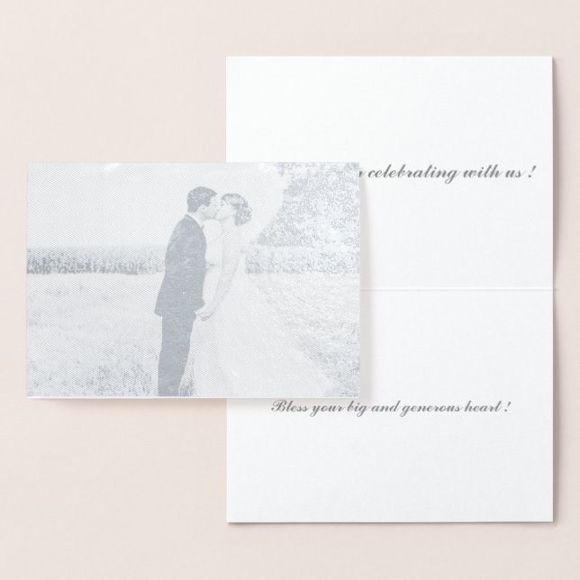 add your own wedding photo foil card (Display)