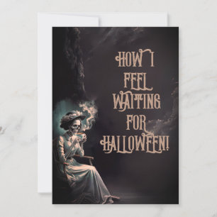 Add Your Own Words Funny Halloween Holiday Card 