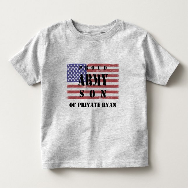 Add Your Parent's Name Proud Army Son Shirt (Front)