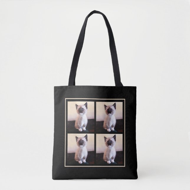 Add Your Personalized Custom Family or Pet Photos Tote Bag (Front)
