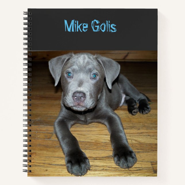 Add Your Pet Dog Photo  Notebook (Front)