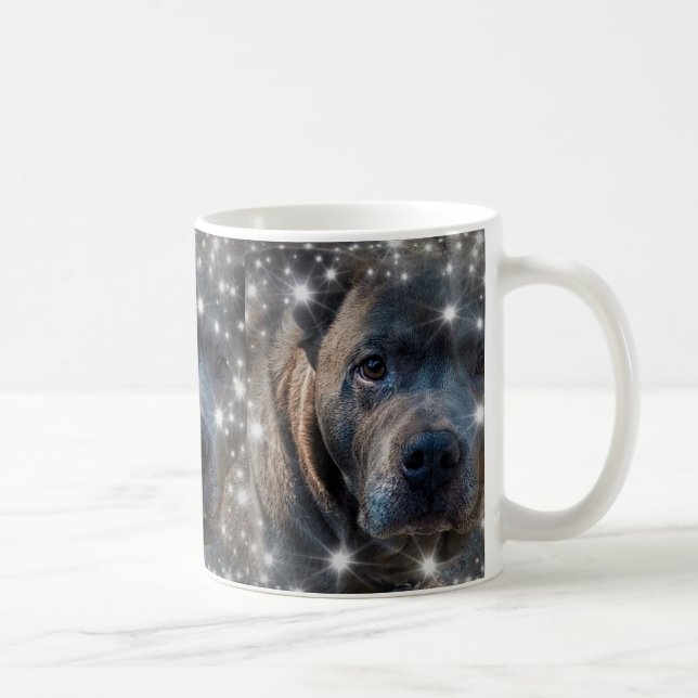 Add Your Pet Photo / Pitbull Dog Coffee Mug (Right)