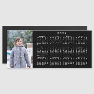 Add Your Photo 2021 Calendar on Black