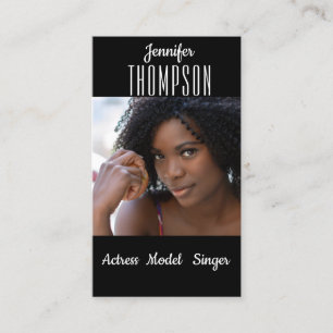 Add your Photo , Actress, Singer, Model Business Card