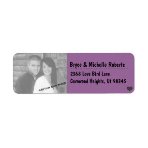 Add Your Photo and Info, Purple Address Labels