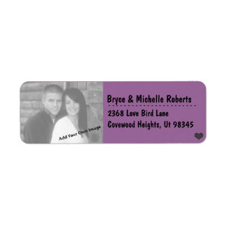 Add Your Photo and Info, Purple Address Labels