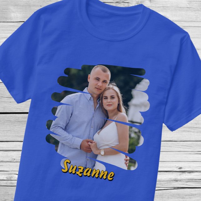 Add Your Photo and Name. Custom Personalised Gift T-Shirt (Creator Uploaded)