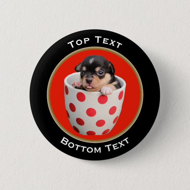 Add Your Photo and Text Custom 6 Cm Round Badge (Front)