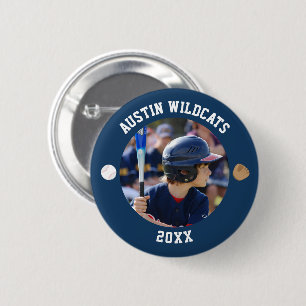 Add Your Photo - Baseball Team 6 Cm Round Badge
