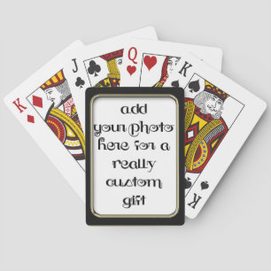 Add Your photo Black Frame Bicycle® Play Playing Cards
