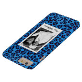 Add Your Photo | Blue Leopard Texture Case-Mate iPhone Case (Bottom)