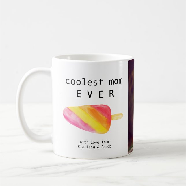 Add Your Photo Coolest Mum EVER Mother's Day Coffee Mug (Left)
