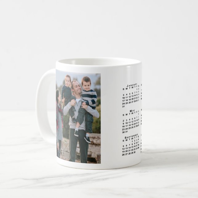 Add Your Photo Custom 2021 Calendar Coffee Mug (Front Left)