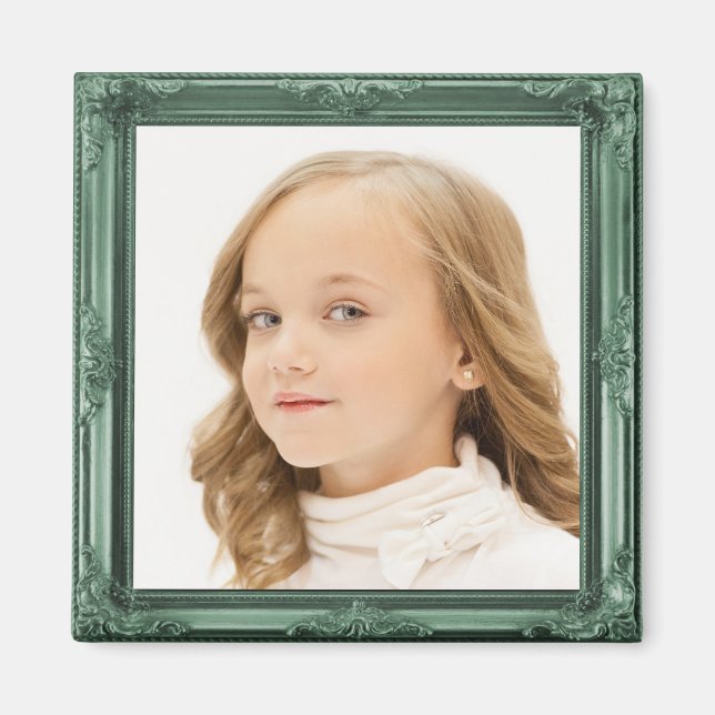 Add YOUR PHOTO Custom Antique Frame Magnet (Front)