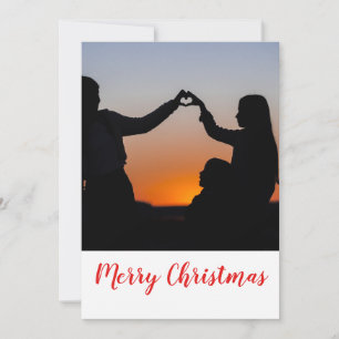 add your photo custom calligraphy christmas card