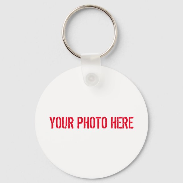 Add your photo ! customisable button key ring (Front)