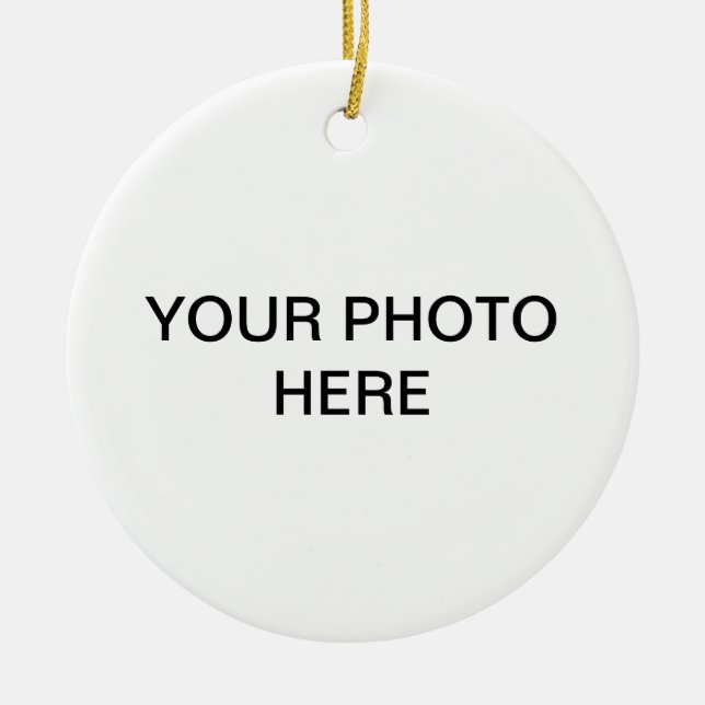 Add your photo customisable  ceramic ornament (Front)