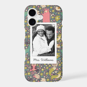 Add Your Photo Cute Forest Animals Pattern