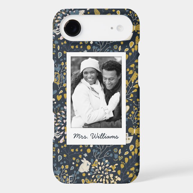 Add Your Photo | Cute Unicorn Sailboat Pattern Case-Mate iPhone Case (Back)