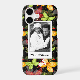 Add Your Photo   Dark Autumn Pattern