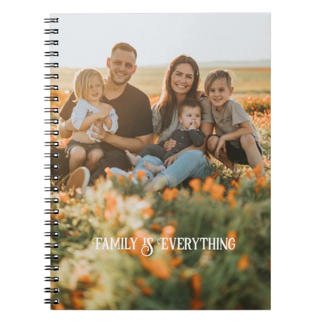 Add Your Photo Family Photo Dog Photo Kids Photo  Notebook (Front)
