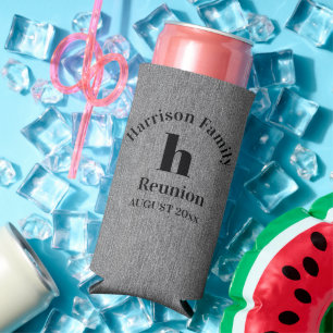 Add Your Photo Family Reunion Popular Slim Seltzer Can Cooler