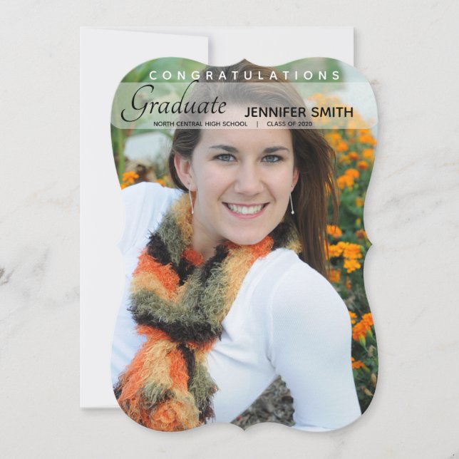 Add Your Photo Graduation Party Announcement (Front)