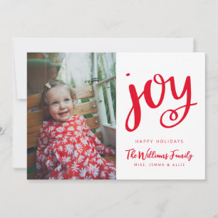 ADD YOUR PHOTO Happy Holidays JOY Invitation