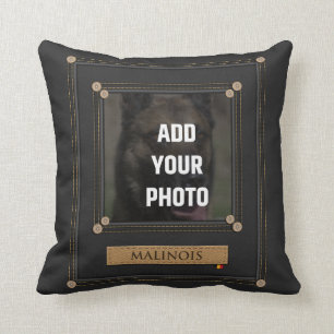 Add your Photo Malinois - Belgian shepherd Cushion