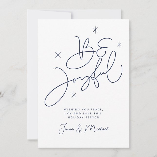 ADD YOUR PHOTO | Merry Christmas Be Joyful Invitation (Front)