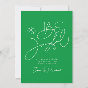 ADD YOUR PHOTO   Merry Christmas Be Joyful Invitation