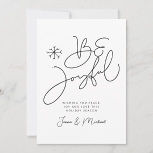 ADD YOUR PHOTO Merry Christmas Be Joyful Invitation