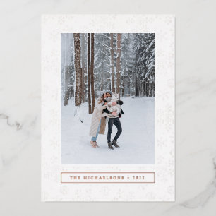 ADD YOUR PHOTO   Merry Christmas Foil Holiday Card