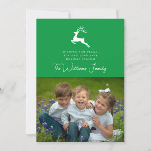 ADD YOUR PHOTO   Merry Christmas Holiday Reindeer Invitation