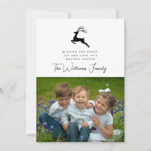 ADD YOUR PHOTO   Merry Christmas Holiday Reindeer Invitation