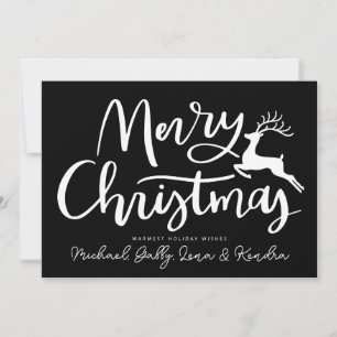 ADD YOUR PHOTO   Merry Christmas Reindeer Invitation