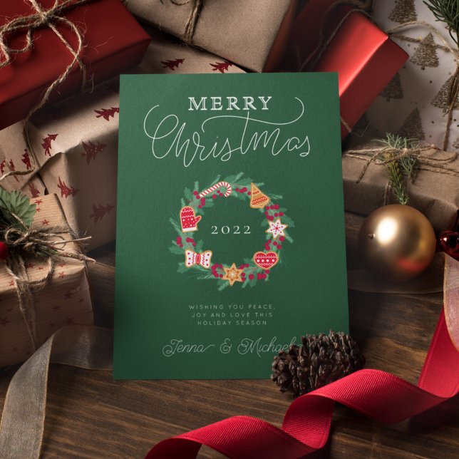 ADD YOUR PHOTO | Merry Christmas Wreath Invitation (Creator Uploaded)