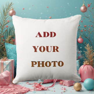 Add Your Photo Modern Elegant Minimal Style Custom Cushion