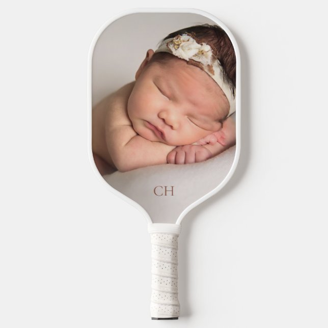 Add Your Photo Monogram Pickleball Paddle (Front)