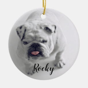 Add Your Photo my pet Dog Christmas  Ceramic Ornament