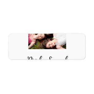 Add your photo name bridesmaid squad bride party  return address label