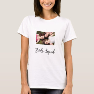 Add your photo name bridesmaid squad bride party T-Shirt