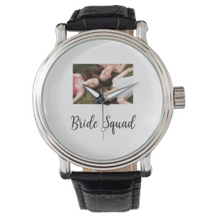 Add your photo name bridesmaid squad bride party  watch