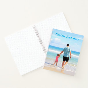 Add Your Photo Notebook with Custom Text Name
