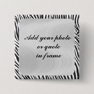 ADD YOUR PHOTO OR QUOTE IN FRAME 15 CM SQUARE BADGE